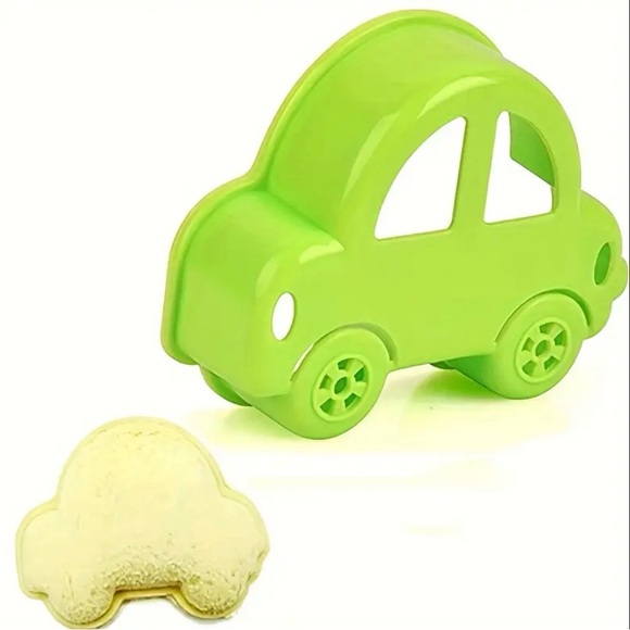 Cartoon Car Sandwich Cutter Mold – Fun Kids Bento Accessory, Green Stencil - Picture 2 of 15